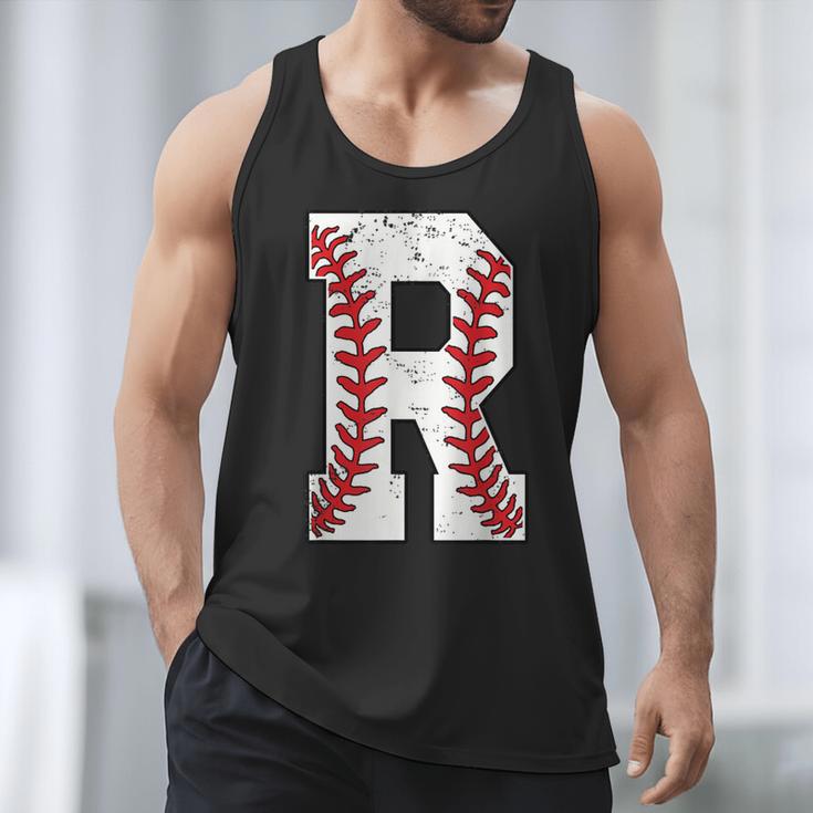 Baseball Alphabet Monogram Initial Letter R Men Tank Top Baseball Alphabet Monogram Initial Letter R Men Tank Top