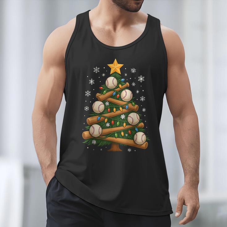 Baseball Bat Christmas Tree Lights Holiday Xmas Men Tank Top Baseball Bat Christmas Tree Lights Holiday Xmas Men Tank Top