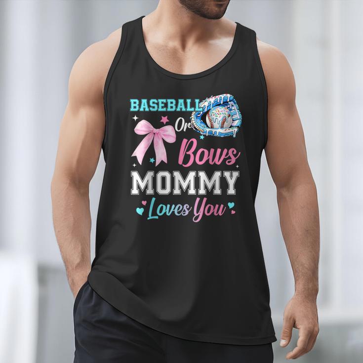 Baseball Or Bows Your Mommy Loves You Gender Reveal Matching Men Tank Top