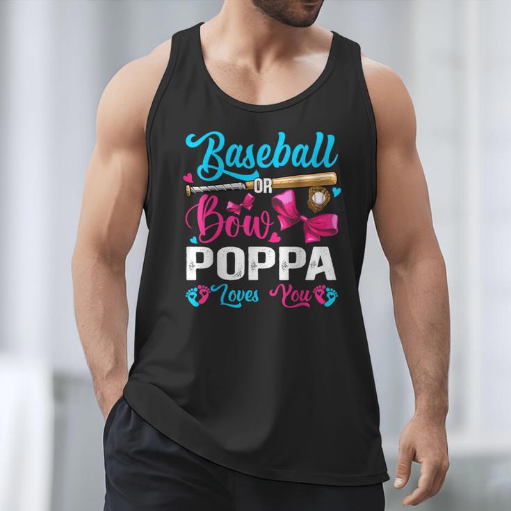 Baseball Or Bows Poppa Loves You Gender Reveal Men Tank Top