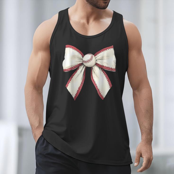 Baseball Coquette Bow Cute Baseball Game Men Tank Top
