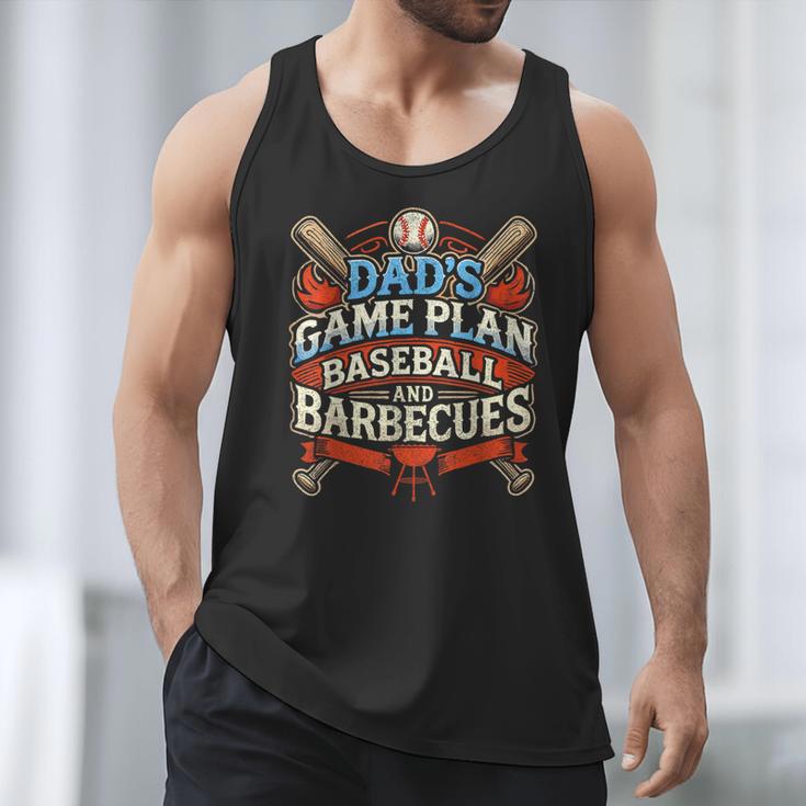 Baseball Dad BBQ Grill Dad's Game Plan Baseball & Barbecues Men Tank Top Baseball Dad BBQ Grill Dad's Game Plan Baseball & Barbecues Men Tank Top