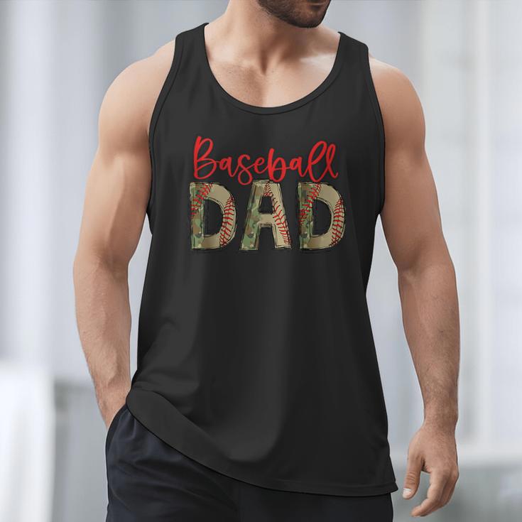 Baseball Dad Camouflage Camo Flag Military Father's Day Men Tank Top Baseball Dad Camouflage Camo Flag Military Father's Day Men Tank Top