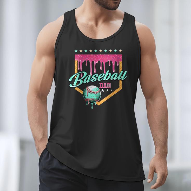 Baseball Dad Drip Home Plate Dripping Ice Cream Men Tank Top Baseball Dad Drip Home Plate Dripping Ice Cream Men Tank Top