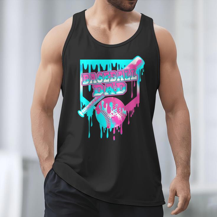 Baseball Dad Home Plate Ice Cream Drip Father's Day Men Tank Top