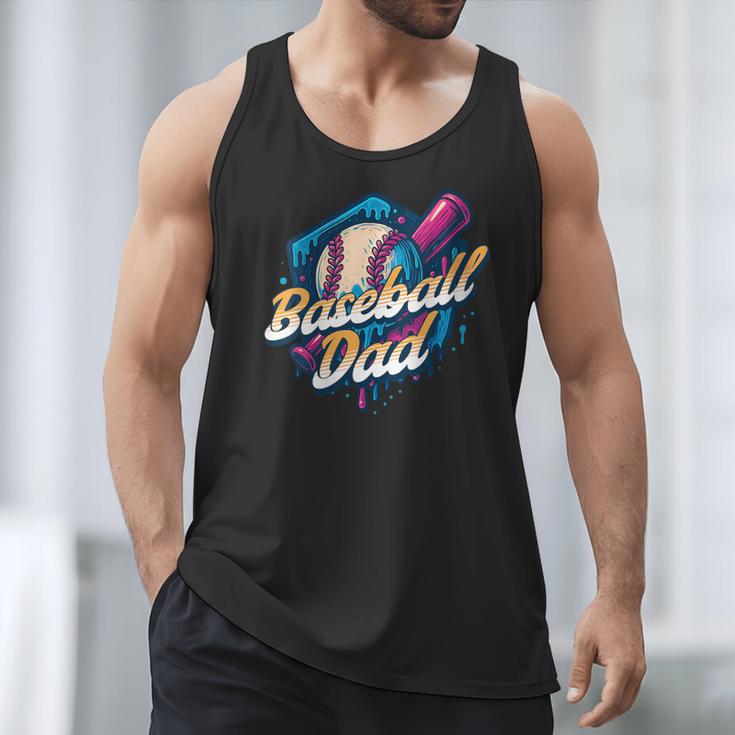 Baseball Dad Kids Birthday Baseball Drip Ice Cream Family Men Tank Top Baseball Dad Kids Birthday Baseball Drip Ice Cream Family Men Tank Top
