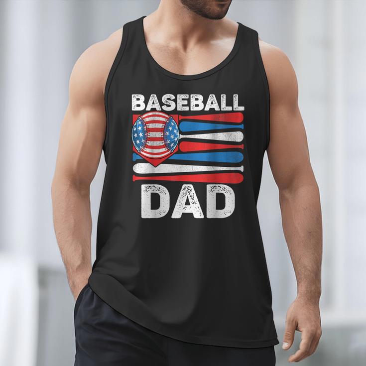 Baseball Dad For Men American Flag 4th Of July Fathers Day Men Tank Top Baseball Dad For Men American Flag 4th Of July Fathers Day Men Tank Top