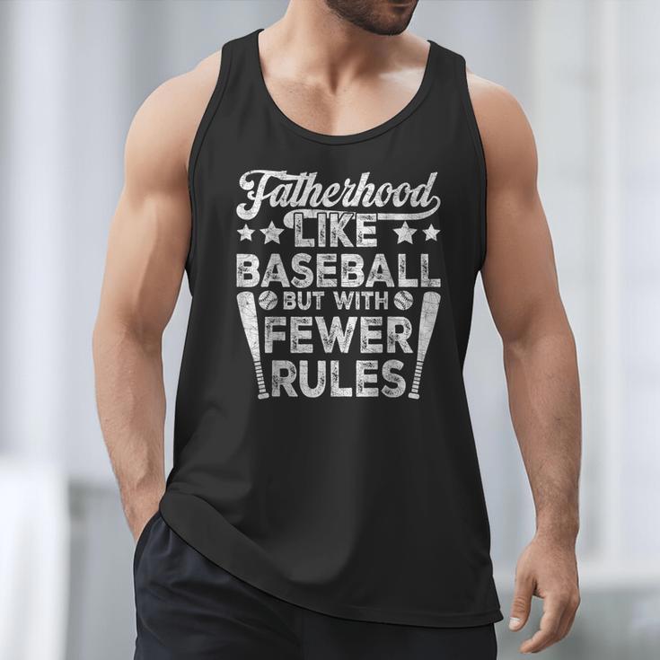 Baseball Dad Men Fatherhood Like Baseball With Fewer Rules Men Tank Top Baseball Dad Men Fatherhood Like Baseball With Fewer Rules Men Tank Top