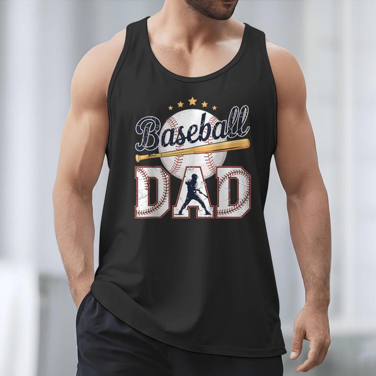 Baseball Dad Player Cool Retro Sports Fan Father's Day Men Tank Top