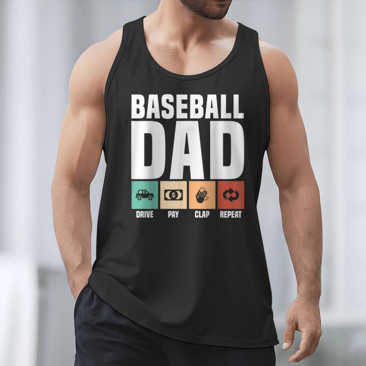 Baseball Dad Proud Little Slugger Father Humor Men Tank Top
