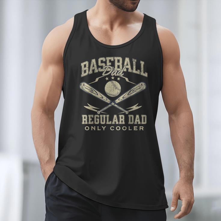 Baseball Dad Regular Dad Only Cooler Father's Day Baseball Men Tank Top