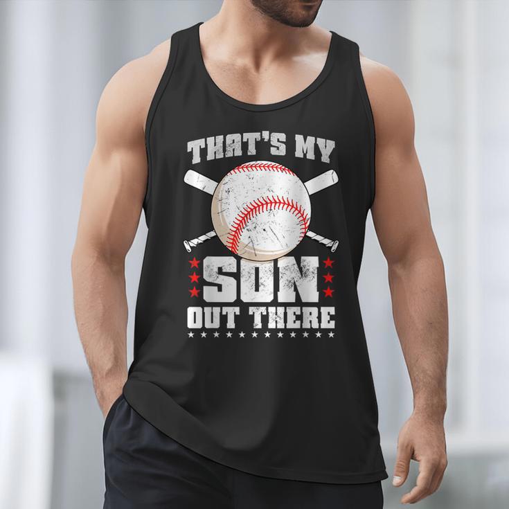 Baseball Dad Softball Game Son Out There Fathersday Baseball Men Tank Top