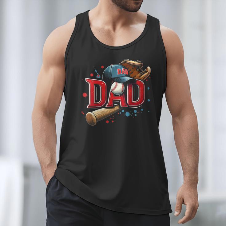 Baseball Dad Sport Fan Father Men Baseball Fathers Day Men Tank Top