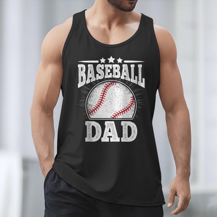 Baseball Dad Vintage Baseball Player Daddy Men Men Tank Top
