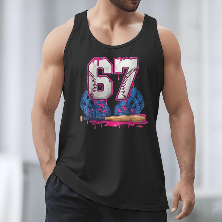 Baseball Drip 67 Meme Six Seven 6-7 Gen Alpha Slang Men Tank Top