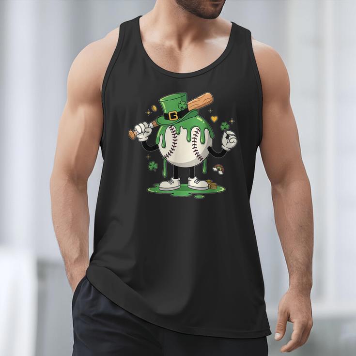 Baseball Drip Ice Cream Boys Kids Shamrock St Patricks Day Men Tank Top