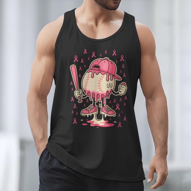 Baseball Drip Ice Cream Breast Cancer Awareness Boys & Girls Men Tank Top Baseball Drip Ice Cream Breast Cancer Awareness Boys & Girls Men Tank Top