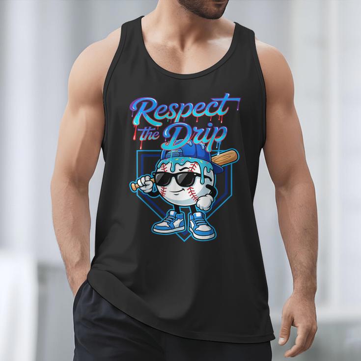 Baseball Drip Ice Cream Respect The Drip Home Plate Boy Kids Men Tank Top Baseball Drip Ice Cream Respect The Drip Home Plate Boy Kids Men Tank Top