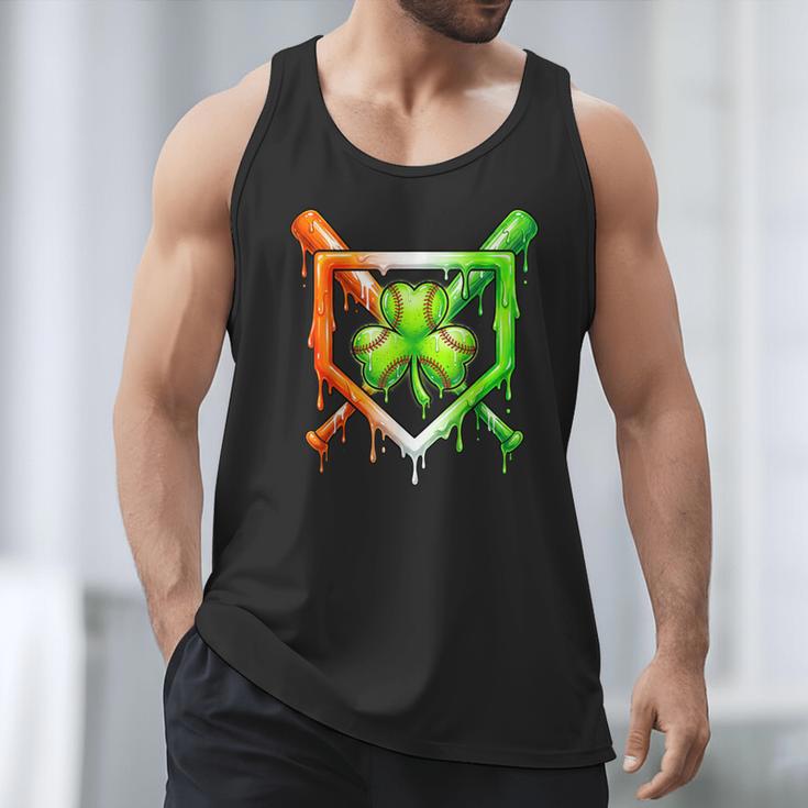 Baseball Drip Ice Cream St Patricks Day Shamrock Men Tank Top Baseball Drip Ice Cream St Patricks Day Shamrock Men Tank Top