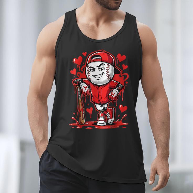 Baseball Drip Icecream Heart Red Valentine Day Boys Kids Men Tank Top Baseball Drip Icecream Heart Red Valentine Day Boys Kids Men Tank Top