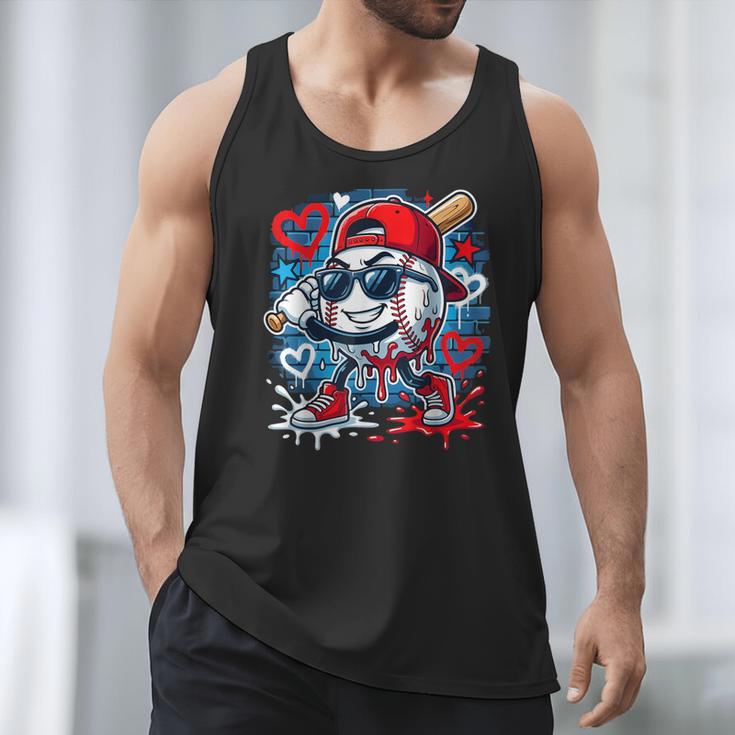 Baseball Drip Icecream Heart Valentine Day Boys Kids Red Men Tank Top Baseball Drip Icecream Heart Valentine Day Boys Kids Red Men Tank Top