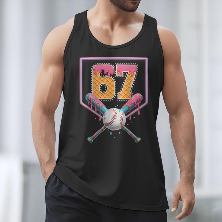 Baseball Drip Number 67 Fun Six Seven 6 7 Meme Men Tank Top Baseball Drip Number 67 Fun Six Seven 6 7 Meme Men Tank Top