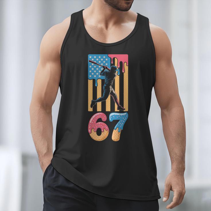 Baseball Drip USA Flag 67 Player 67th Birthday Ice Cream 67 Men Tank Top Baseball Drip USA Flag 67 Player 67th Birthday Ice Cream 67 Men Tank Top