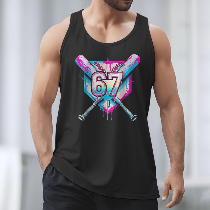 Baseball Dripping 67 Home Plate Six Seven Boy Kids Sports Men Tank Top