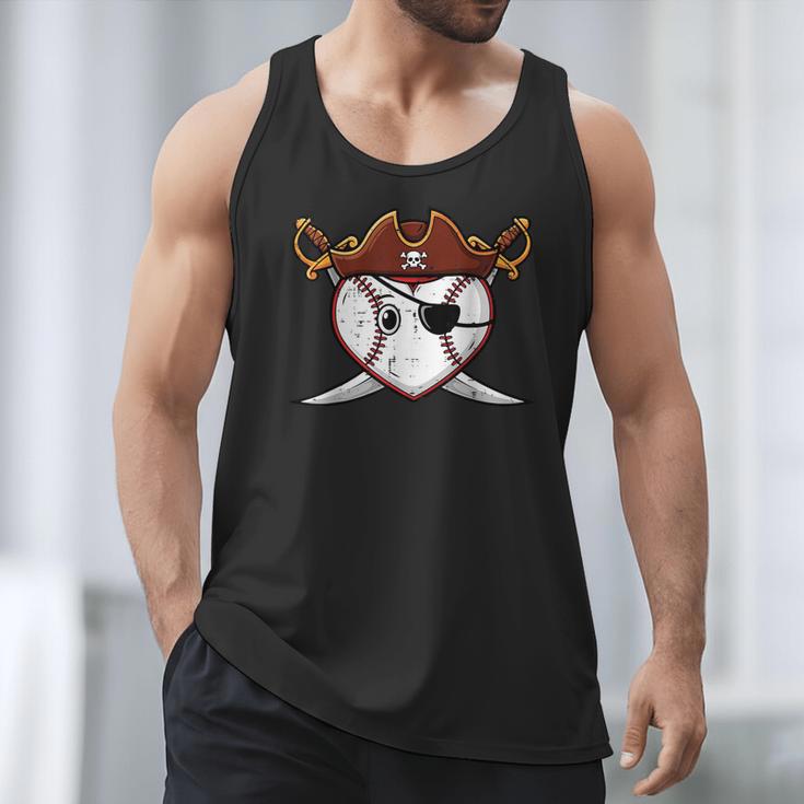 Baseball Heart Pirate Hat Crossed Swords Men Boys Kids Youth Men Tank Top Baseball Heart Pirate Hat Crossed Swords Men Boys Kids Youth Men Tank Top