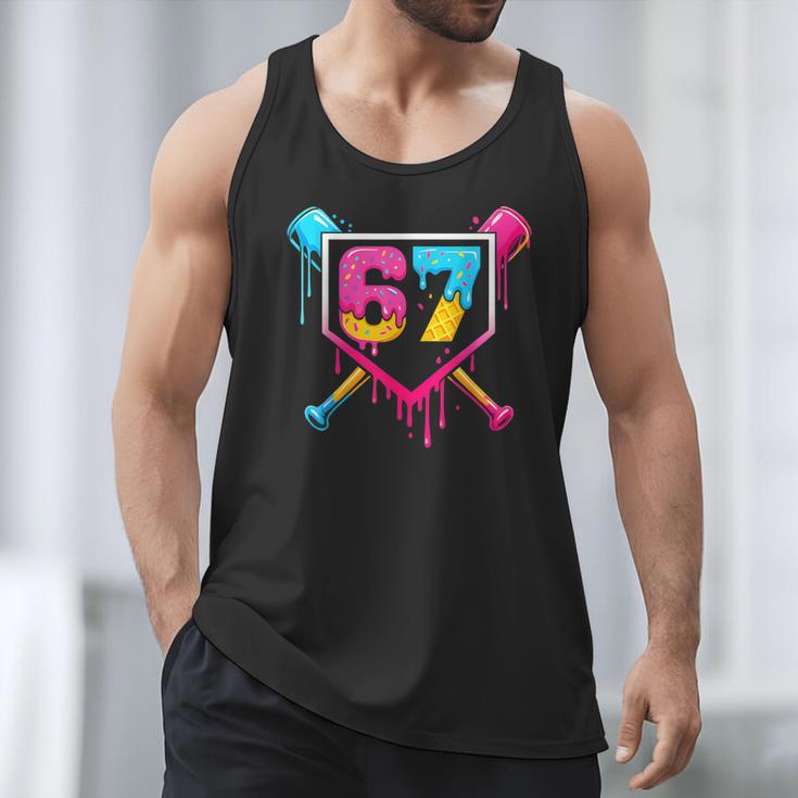 Baseball Ice Cream Drip 67 Meme Six Seven 67th Birthday Men Tank Top Baseball Ice Cream Drip 67 Meme Six Seven 67th Birthday Men Tank Top