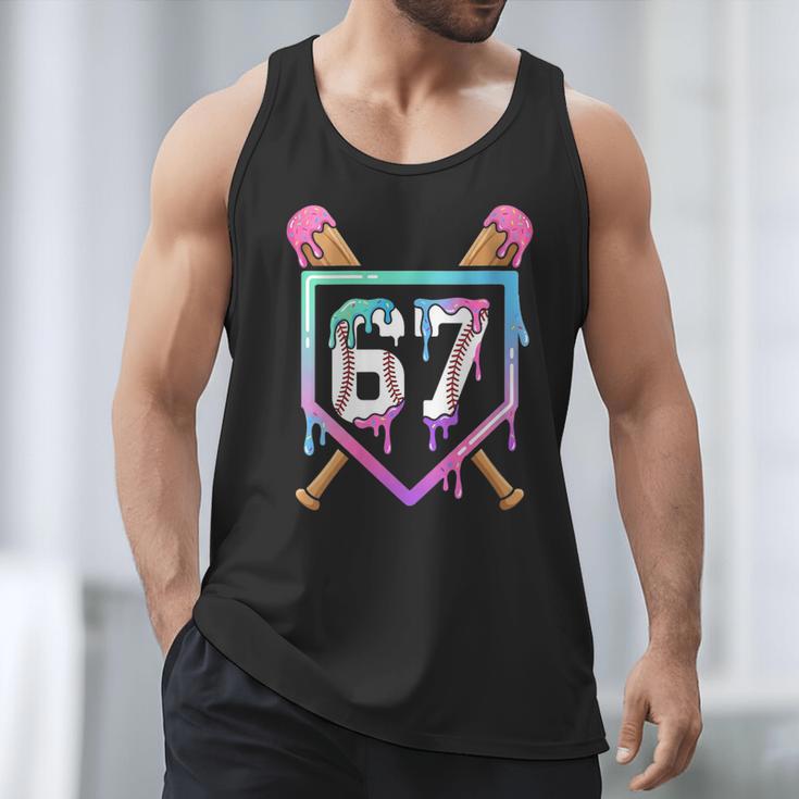 Baseball Ice Cream Drip 67 Player Dabbing Six Seven Boys Men Tank Top Baseball Ice Cream Drip 67 Player Dabbing Six Seven Boys Men Tank Top