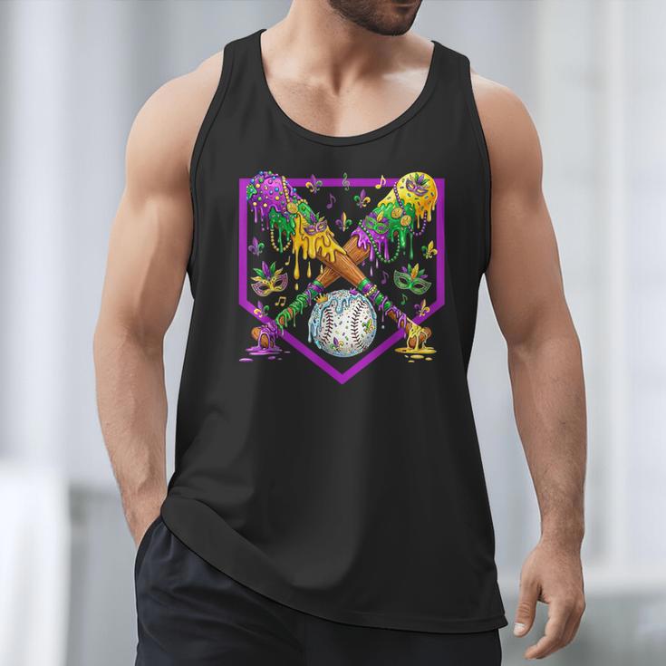Baseball Ice Cream Drip Boys Mardi Gras Carnival Party Mask Men Tank Top Baseball Ice Cream Drip Boys Mardi Gras Carnival Party Mask Men Tank Top