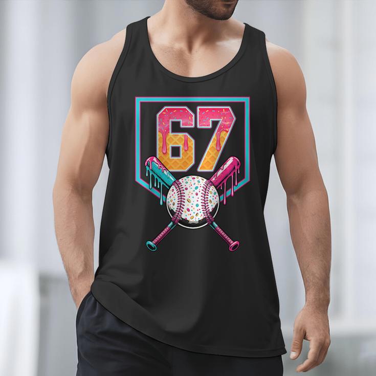 Baseball Ice Cream Drip Number 67 Player 67th Birthday Men Men Tank Top Baseball Ice Cream Drip Number 67 Player 67th Birthday Men Men Tank Top