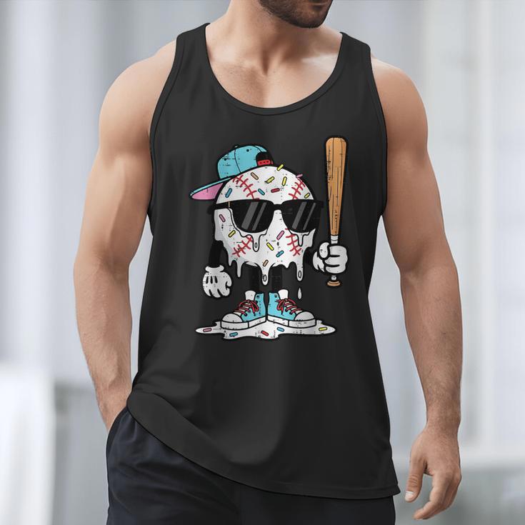 Baseball Ice Cream Drip Sports Boys Kids Youth Men Men Tank Top Baseball Ice Cream Drip Sports Boys Kids Youth Men Men Tank Top