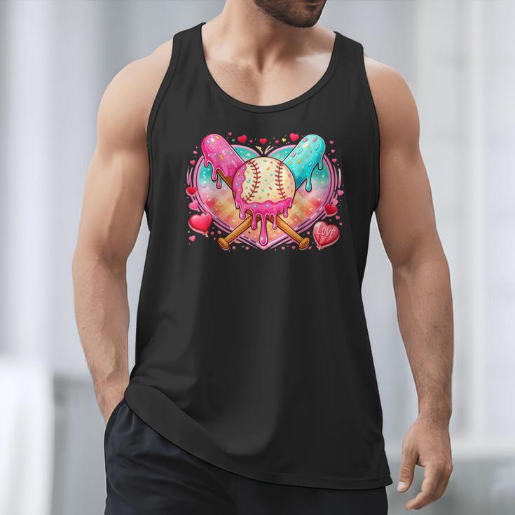 Baseball Ice Cream Drip Style Melt Ice Cream Youth Boys Men Tank Top