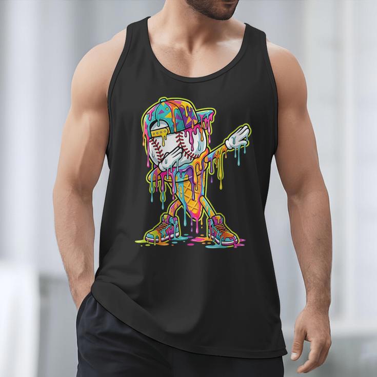 Baseball Ice Cream Dripping Dabbing Baseball Drip Men Tank Top Baseball Ice Cream Dripping Dabbing Baseball Drip Men Tank Top