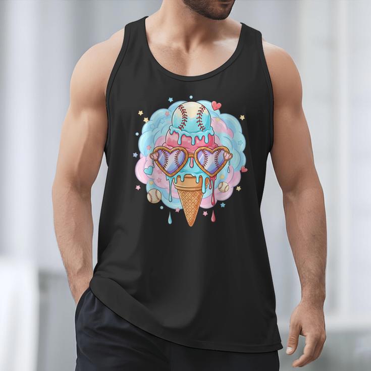 Baseball Ice Cream Heart Sunglasses Youth Boys Valentine Men Tank Top Baseball Ice Cream Heart Sunglasses Youth Boys Valentine Men Tank Top