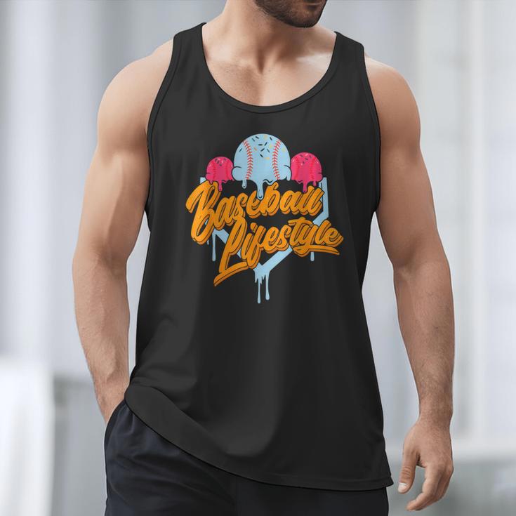Baseball Lifestyle Home Plate Ice Cream Drip Men Boys Kids Men Tank Top Baseball Lifestyle Home Plate Ice Cream Drip Men Boys Kids Men Tank Top