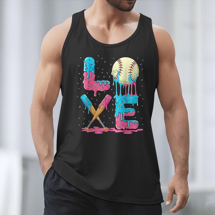 Baseball Love Drip Ice Cream Colorful Baseball Men Tank Top