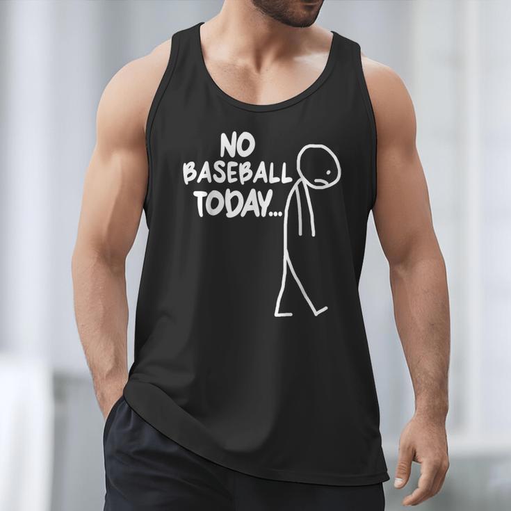Baseball Lover Sad Stick No Baseball Today Men Tank Top