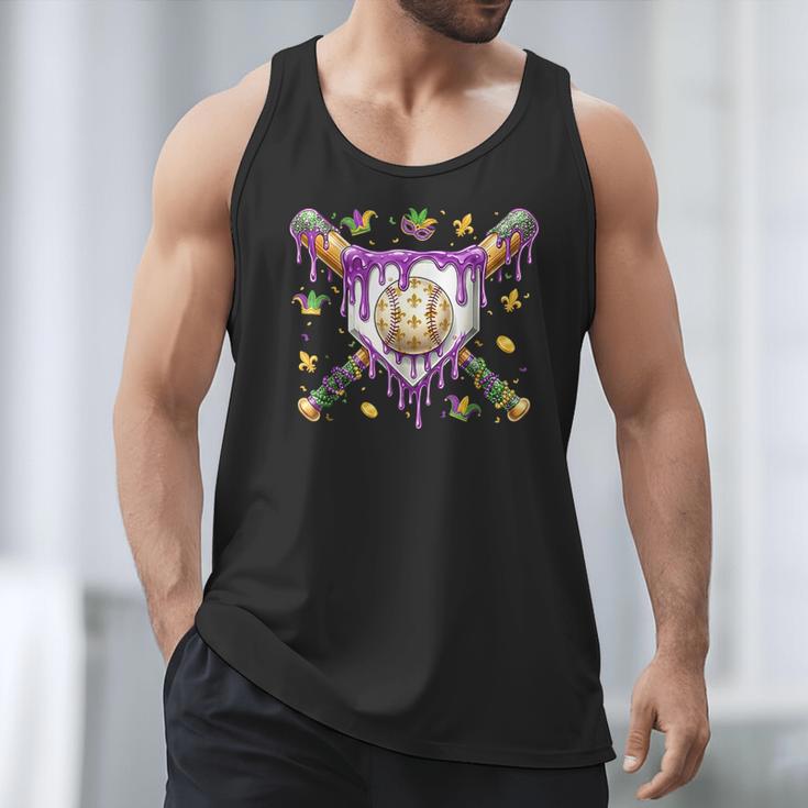 Baseball Mardi Gras Carnival Party Mask Ice Cream Drip Boys Men Tank Top Baseball Mardi Gras Carnival Party Mask Ice Cream Drip Boys Men Tank Top