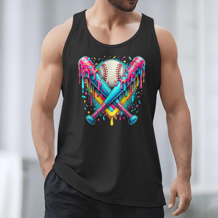 Baseball Player Ice Cream Drip Men Tank Top Baseball Player Ice Cream Drip Men Tank Top