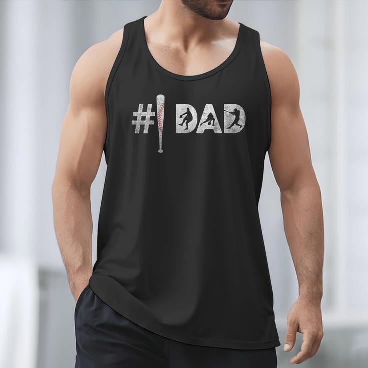 Baseball Player Number One Baseball Dad Father's Day Men Tank Top Baseball Player Number One Baseball Dad Father's Day Men Tank Top