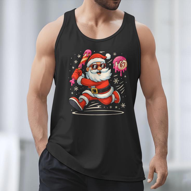Baseball Santa 67 Baseball Christmas Pajamas Xmas Men Boy 67 Men Tank Top