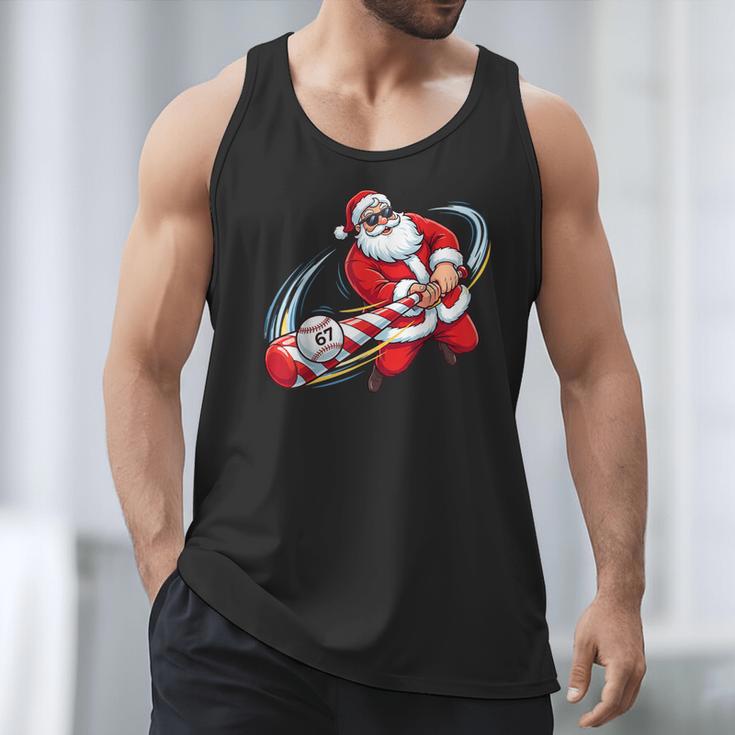 Baseball Santa 67 Christmas Xmas Pajamas Boys Men Tank Top