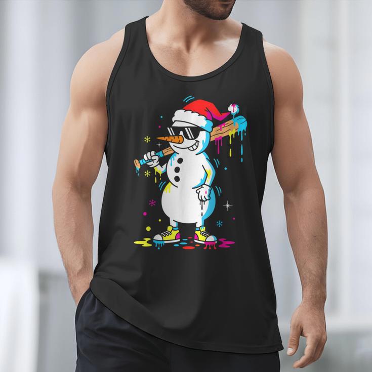 Baseball Snowman Drip Cool Christmas Men Boys Girls Men Tank Top Baseball Snowman Drip Cool Christmas Men Boys Girls Men Tank Top