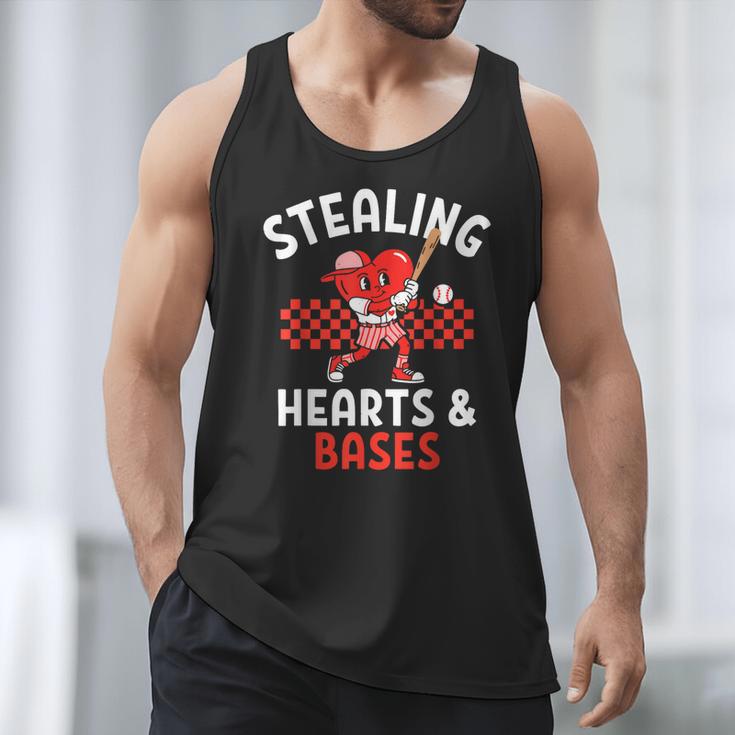 Boys Baseball Valentines Day Stealing Hearts Valentine Kids Men Tank Top Boys Baseball Valentines Day Stealing Hearts Valentine Kids Men Tank Top