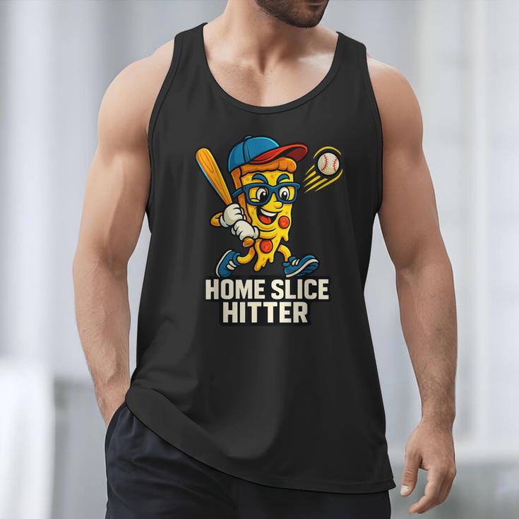 Boys Pizza Theme Baseball Home Hitter Men Tank Top
