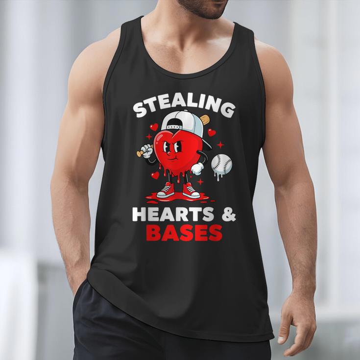 Boys Valentines Baseball Drip Icecream Stealing Hearts Kids Men Tank Top