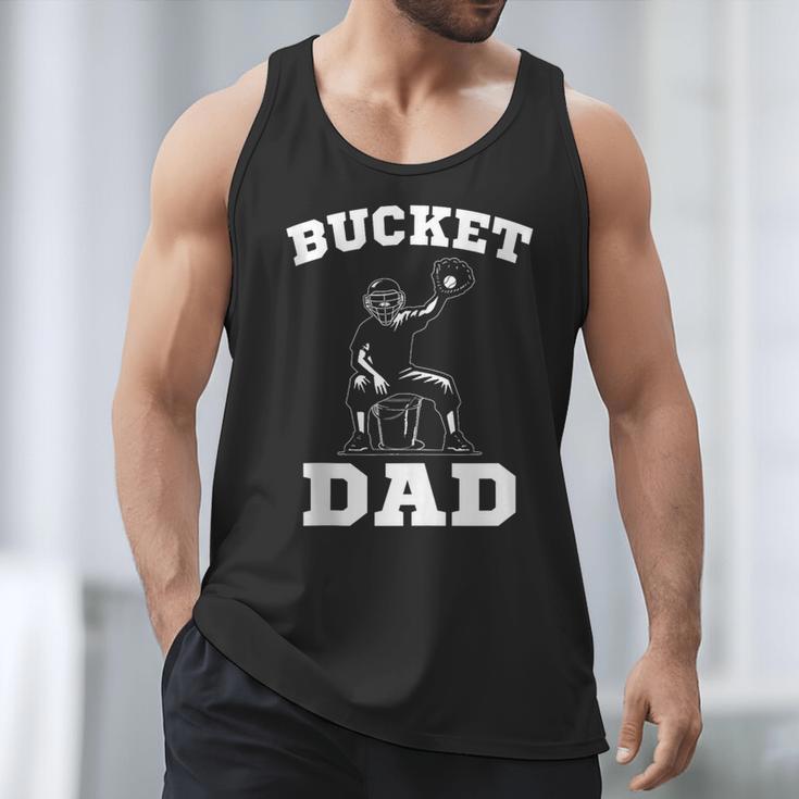 Bucket Dad Softball Dad Baseball Dad Catcher Men Tank Top